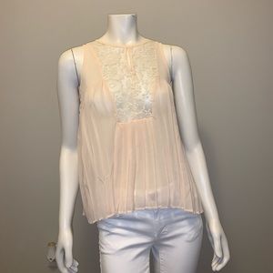 🌸 FRANCESCAS SHEER PLEATED BLOUSE CREAM! 🌸
